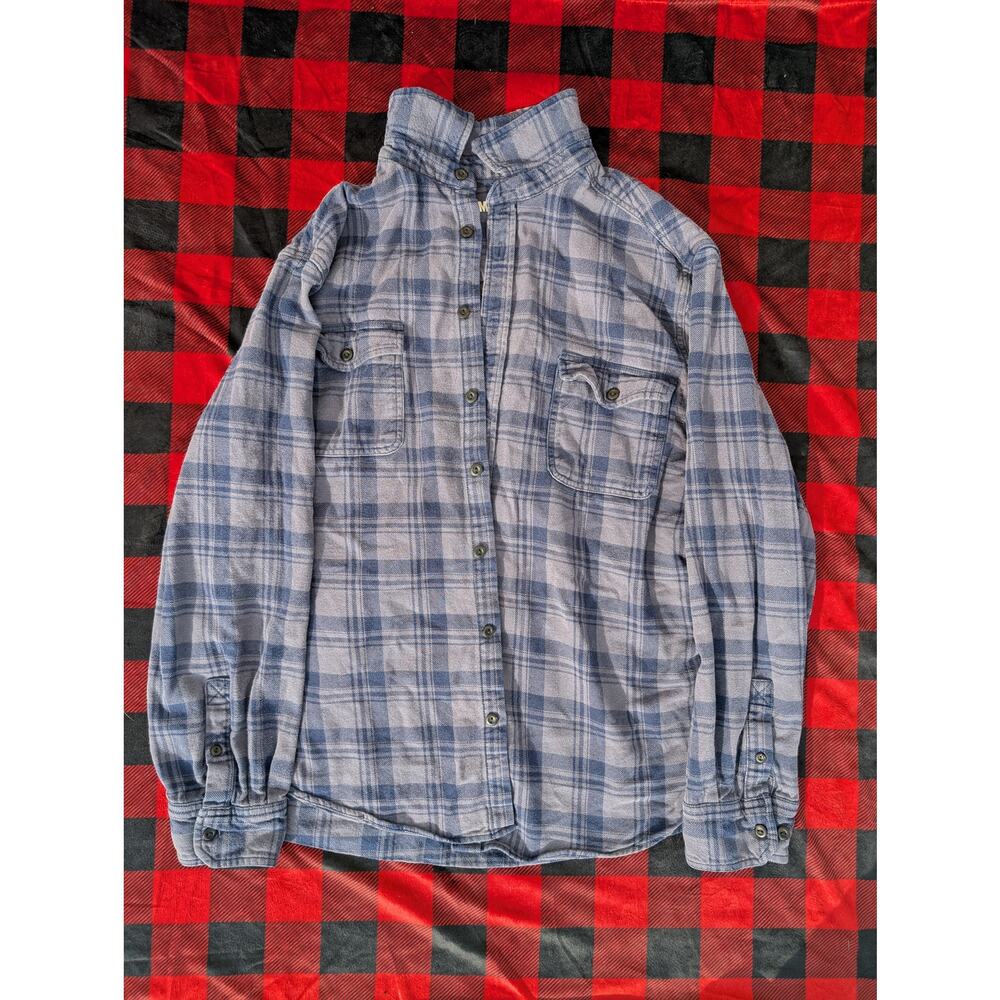 Mossimo Supply Co. Men's Blue Grey Plaid Flannel Shirt Size XL